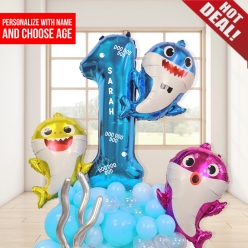 *Baby Shark 6 FT Airfill Personalized Balloon Kit